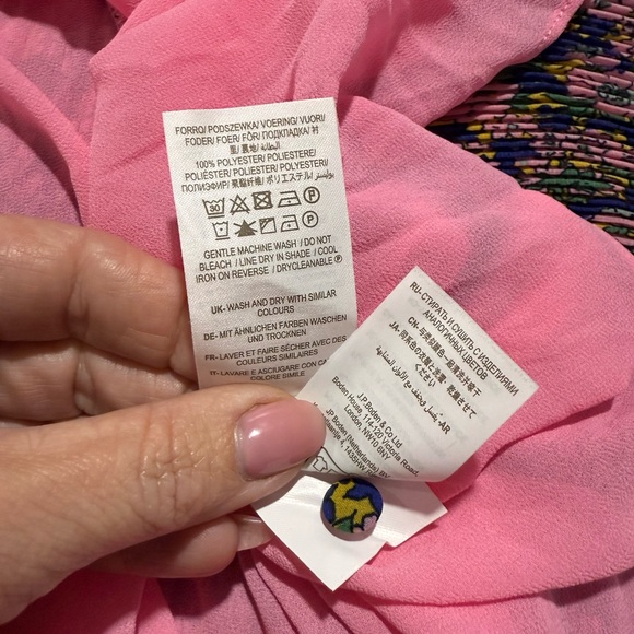 NWT Boden Plisse Pink Floral Ruffle Mini Dress Sz 8 - Picture 16 of 16